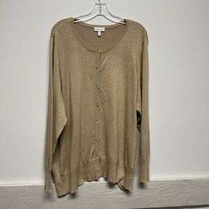 COPY - Plus Size 3X Gold Tinsel Sweater Top Free In Bundle of 2